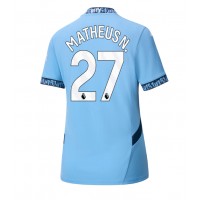 Koszulka piłkarska Manchester City Matheus Nunes #27 Strój Domowy dla kobiety 2024-25 tanio Krótki Rękaw